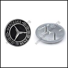 Mercedes-Benz Black Hood Emblem Laurel Wreath Flat Logo GLC GLE GLS GL G ML GLK picture