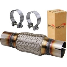 Universal Exhaust Flex Pipe 100% Stainless Steel - 2.25x6x10 Heavy Duty picture