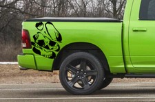 2-Fits Ram Bed Skull Rip Tailgate Vinyl Decal Vehicle Graphic Pickup Truck 4x4 picture