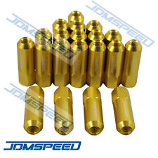 20 GOLD JDMSPEED M12X1.5 60MM EXTENDED FORGED ALUMINUM TUNER RACING LUG NUT SET picture