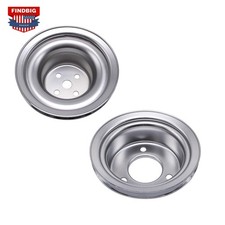 1Groove Silver Steel Water Pump & Crank Pulley For SB Ford 260 289 1965-1989 V8 picture