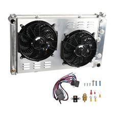 3 Row Radiator & Shroud Fan & Relay For Chevy 1970-81 Camaro/1978-87 Monte Carlo picture