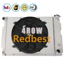 For 1967-69 Chevy Camaro Pontiac Firebird AT MT 4 Row Alu Radiator+Shroud+16