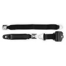 RetroBelt Black Pushbutton Retractable Lap Seat Belt - Bench Seat No Hardware picture