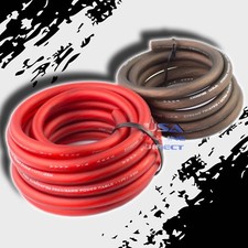 4 AWG Gauge 20ft Red + 5ft Black Flex OFC Power Wire Strands Copper Marine Cable picture