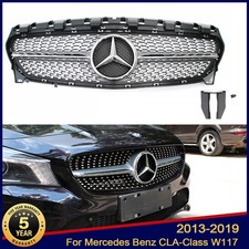 Grill For Mercedes Benz W117 CLA250 CLA45 Grill 2013-2019 Grille W/Emblem Silver picture