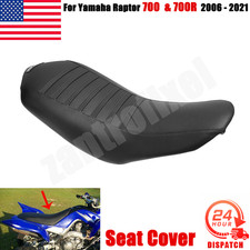 Non-slip Gripper Ribs Seat Cover For Yamaha Raptor 700 700R 2006- 2021 Black US picture