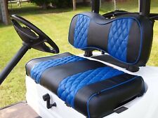Blue Golf Cart Seat Cover Diamond Stitching Front Rear Club Car Precedent 2004+ picture