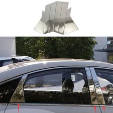 6P Steel Chrome BC Pillar Post Panel Window Trims Cover For Hyundai Sonata 15-17 picture