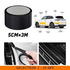 1-10 Carbon Fiber Car Door Sill Scuff Anti Scratch DIY Protection Film 300CM*5CM picture