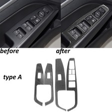 4Pcs Real Carbon Fiber Window Lift Switch Panel Trim For HYUNDAI Elantra 2016-20 picture