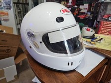 Bell Racing Motorcycle Helmet White Size M Med W/Bell Racing Carry Bag picture