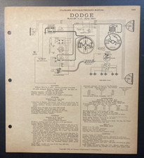 Early 1933 Dodge Model DP Late 1933 Dodge Model DP Auto Electrical Schematic picture