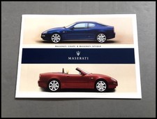 2002 Maserati Spyder and Coupe Original Car Sales Brochure Catalog - Cabriocorsa picture
