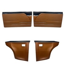 For BMW E10 2002 1966-1977 Interior Door Panels Set Front Rear 4pcs Brown-Black picture