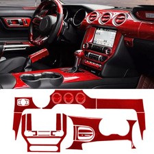 35Pcs Red Carbon Fiber Kits Whole Interior Dash Trim For Ford Mustang 2015-2022 picture
