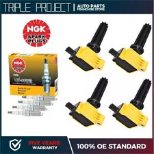 Pack of 4 High Performance Ignition coil & NGK Spark Plug for 12-18 Ford Focus picture