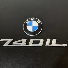 1995 1996 1997 1998 1999 2000 2001 BMW 740IL 740 IL Chrome Trunk Emblem Set OEM picture