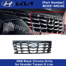 86350N9CA0 OEM Black Chrome Grille For Hyundai Tucson N-Line 2022-2023 picture