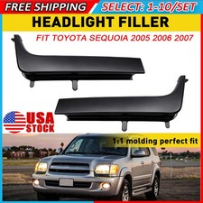 2-20x Car Bumper Grille Headlight Filler Trim Black For Toyota Sequoia 2005-2007 picture