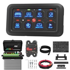 8 Gang RGB LED Switch Panel - Multi-Function Toggle & Touch Control for Car, ATV picture