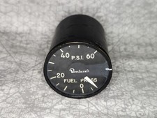 Vintage BeechCraft Fuel Pressure Gauge - Edison Electronics -5 - 60 PSI Untested picture