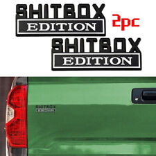 2X 3D SHITBOX EDITION Emblem Decal Badge Stickers For Universal Car Black+White picture