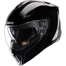 ICON Threshold™ Modular Helmet - Solid - Gloss Black - Large OPEN BOX 0100-2814 picture