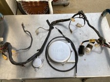 Yamaha SR500 alternator cover, wiring harness, oil filter cover, clutch cable. picture