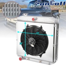 3 Row Radiator+Shroud Fan For 1953-1956 54 Ford F350 F250 F100 Pickup Truck V8 picture