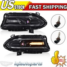 Pairs Halogen Headlights Lamps For Dodge Charger 2015-2019 2020 2021 2022 2023 picture