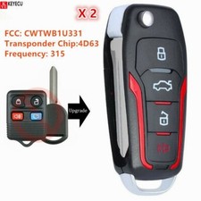 2X Upgraded Flip Remote Key Fob for 2004 2005-2014 Ford F-150 315MHz CWTWB1U331 picture