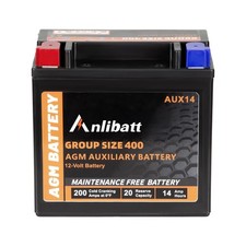 AUX14 Auxiliary Battery 12V 14Ah 20RC 200CCA Group 400 AUX Automotive Battery picture