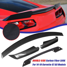 Carbon Fiber Look Z06 Stage 3 Rear Trunk Lip Wing Spoiler For 14-19 Corvette C7 picture