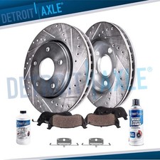 312mm Front Drilled Brake Rotors + Ceramic Pads for 2010 - 2013 BMW 328i xDrive picture
