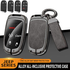 Zinc Alloy Car Key Case Fob Cover Holder Shell Protector For Jeep Dodge Chrysler picture