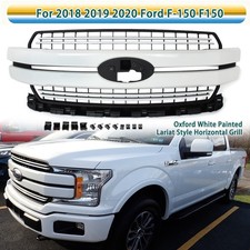 For 2018-20 Ford F150 F-150 Platinum Oxford White Lariat Style Horizontal Grille picture