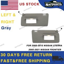 05-15 Nissan Xterra 05-21 Frontier Pair Gray W/ Light Sun Visor 96401- EA002 picture