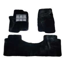 Bespoke Edition Genuine Black Sheepskin Floor Mat Set for Toyota Land Cruiser picture