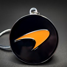 McLaren F1 Keychain Papaya Badge Metal Piastri Lando Norris Senna 720s P1 Gift picture