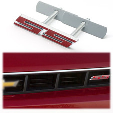 1Pcs  SS Front Grille Emblem Badge with Screw Fittings Letter For Camaro Red picture