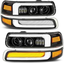 LED Headlights Assembly for 1999-2002 Chevy Silverado 00-06 Tahoe Suburban picture