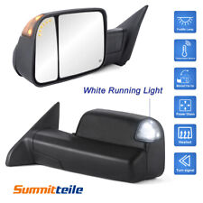 Power Heated Tow Mirrors w/ Temp Sensor Puddle Lamp For 2010-2018 Ram 1500 2500 picture