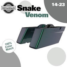 Snake Venom Standard Non-Stretched Saddlebag Bottoms Fits Harley Davidson 14-23 picture