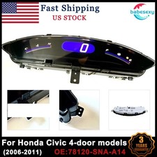 Speedometer Upper Dash Display Gauge Instrument Cluster For 2006-11 Honda Civic picture