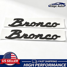 For 2021-2024 Bronco Script Letter Fender Side Emblem Badge Gloss Black Decal picture