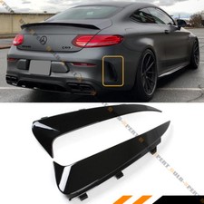 FOR 17-19 MERCEDES BENZ W205 C43 2DR COUPE REAR BUMPER SIDE VENT INSERT CANARDS picture
