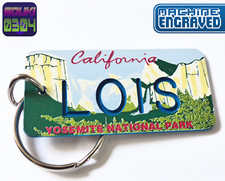 Personalized Yosemite California License Plate Keychain Tag - Any Name - Vintage picture
