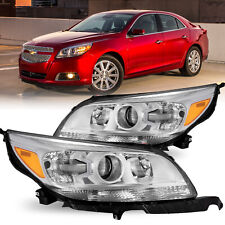 For Chevy Malibu 2013-2015 Halogen Headlights Chrome Headlamps 13-15 LH RH Sets picture