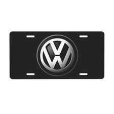 Volkswagen 12 x 6 in License Plate Stamped Metal Tag for Car, Truck Black picture